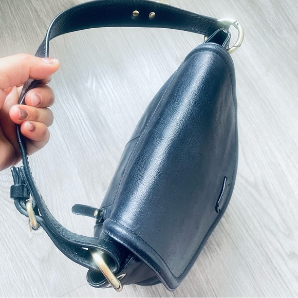 Black Leather Shoulder Bag Hand Bag Gorgeous Hardware The Trend - Picture 6 of 17